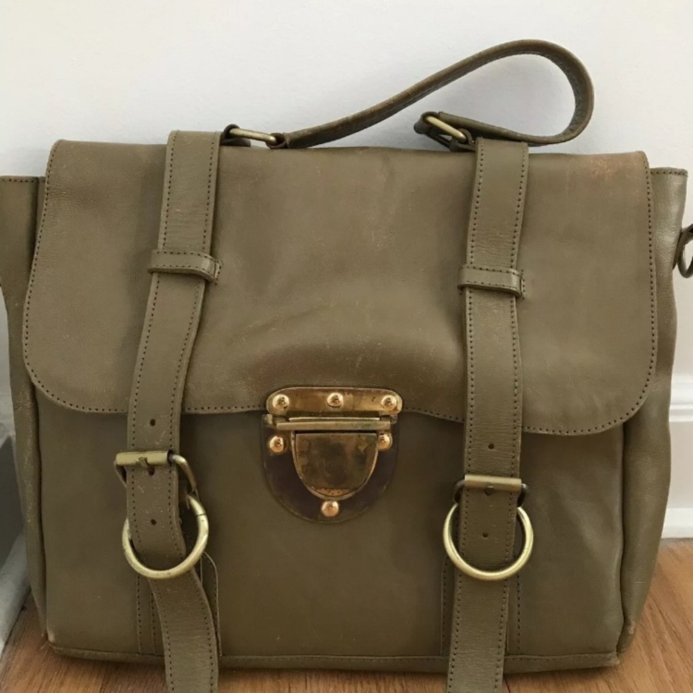 Doctor’s purse Sushi green leather bag